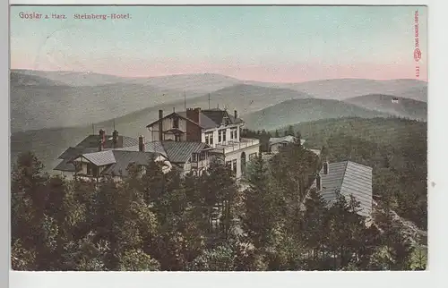 (72703) AK Goslar, Steinberg Hotel, 1909