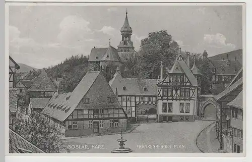 (72063) AK Goslar, Frankenberger Plan mit Kirche, vor 1945