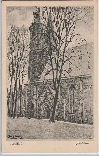 (69767) Künstler AK B. Kron, Goslar, Jakobikirche, vor 1945