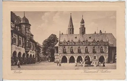 (6070) AK Goslar, Harz, Kaiserworth, Rathaus, bis 1926