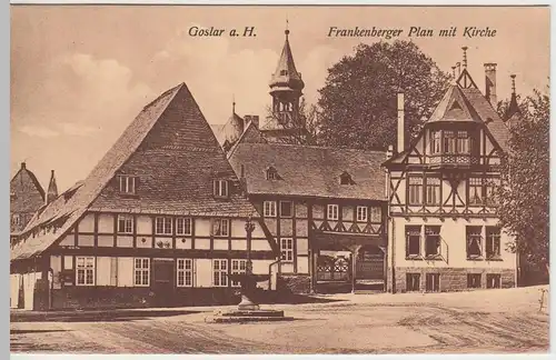 (47019) AK Goslar, Frankenberger Plan mit Kirche, vor 1945