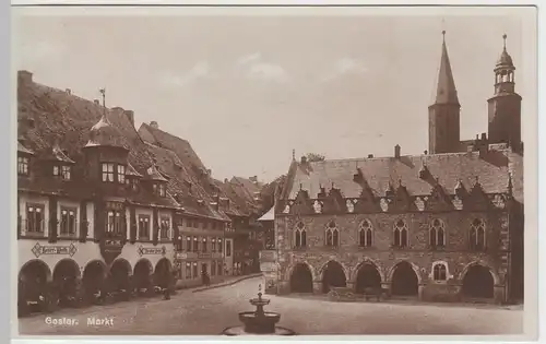 (47016) Foto AK Goslar, Markt, Kaiserworth, Rathaus 1930