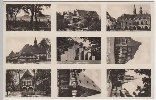 (47013) Foto AK Goslar, Mehrbildkarte, perforiert, zerteilbar, vor 1945