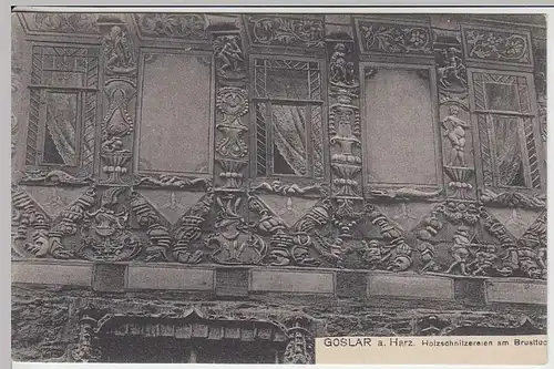 (37277) AK Goslar, Holzschnitzereien am Brusttuch, vor 1945