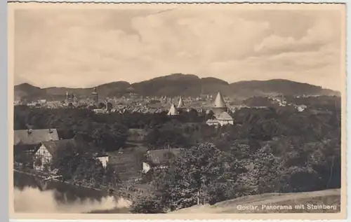 (20240) Foto AK Goslar, Panorama, Steinberg, vor 1945