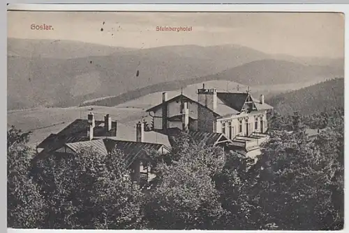 (18930) AK Goslar, Harz, Steinberghotel 1914