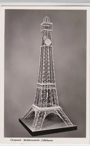 (105940) Foto AK Goslar, Strohkunstuhr Eiffelturm