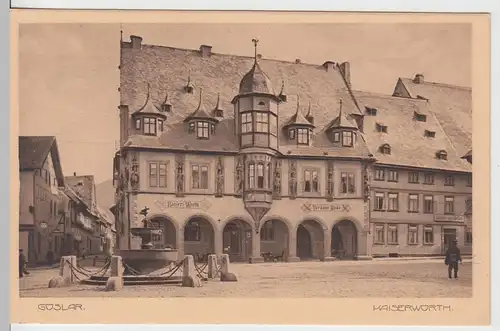 (101120) AK Goslar, Kaiserworth mit Brunnen, um 1913