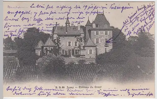 (51689) AK Jussy GE, Chateau du Crest, 1906