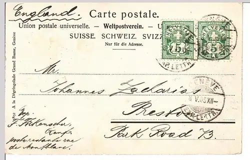 (109573) AK Genève, Genf, Kursal, Kurhaus, Segelboote 1905