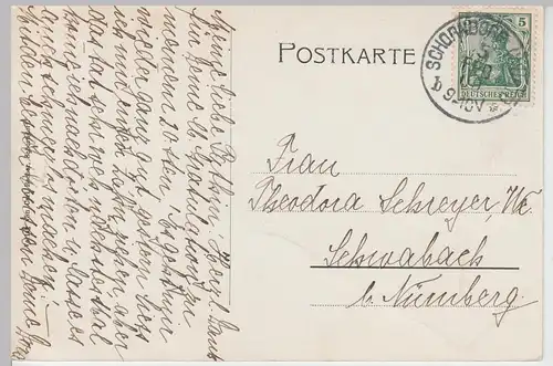 (106248) AK Schorndorf, Wandgemälde "Die Weiber von Schorndorf" im Rathaus 1909