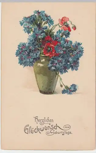 (50547) AK Glückwunsch zum Geburtstag, Blumentopf, vor 1945