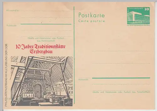 (111644) Ganzsache, 10 Jahre Traditionsstätte Erzbergbau Aue, DDR