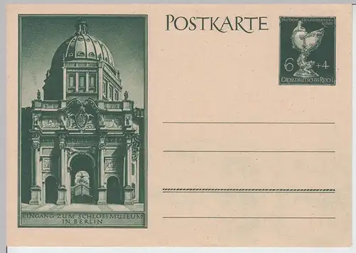 (111276) Motiv-Ganzsache Schlossmuseum Berlin, Goldschmiedekunst 1944