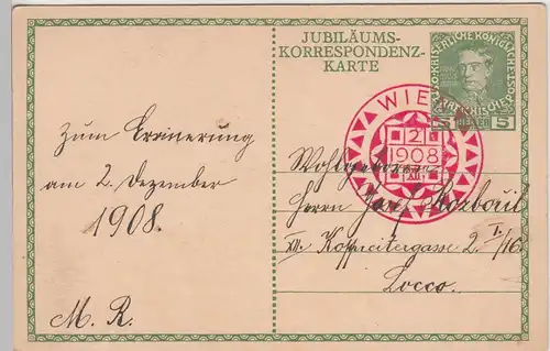 (110116) Jubiläumsganzsache, Krönungsjubiläum Kaiser Franz Joseph 1908