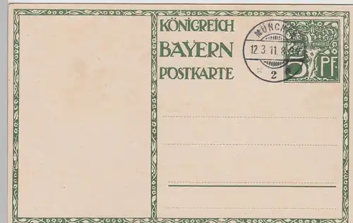 (109937) Künstler Diez, Motiv Ganzsache, 90. Geburtstag Luitpold von Bayern 1911