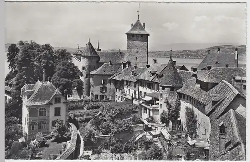 (53698) Foto AK Murten, Schloß Morat, nach 1945