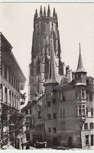 (53689) Foto AK Fribourg, Cathedrale de St. Nicolas, nach 1945