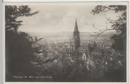 (66298) Foto AK Freiburg i. Breisgau, Blick vom Schloßberg, vor 1945