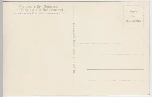 (41123) Foto AK Freiburg i.Br., Günterstal mit Schauinsland