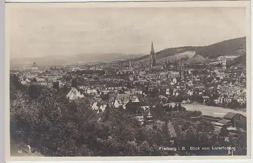 (36343) Foto AK Freiburg i.Br., Totale, Blick v. Lorettoberg, 1928