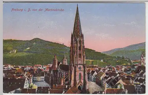 (32881) AK Freiburg i.Br., Blick von der Martinskirche, 1918