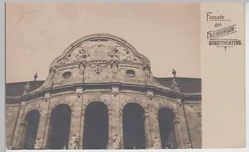 (114113) Foto AK Freiburg im Breisgau, Stadttheater, Fassade 1910