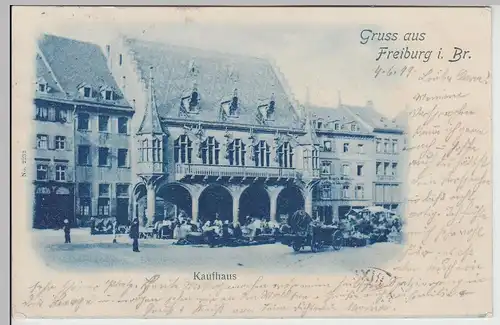 (113912) AK Gruß aus Freiburg im Breisgau, Kaufhaus 1899