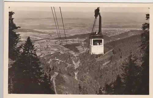 (108927) Foto AK Blick vom Schauinsland, Freiburg, Rheinebene, Seilbahn, vor 194