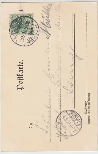 (105904) AK Gruß aus Freiburg im Breisgau, Münster 1897