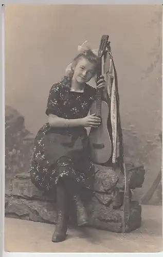 (22936) Foto AK Porträt Irmgard Schenk, Fotograf Schleiz 1919