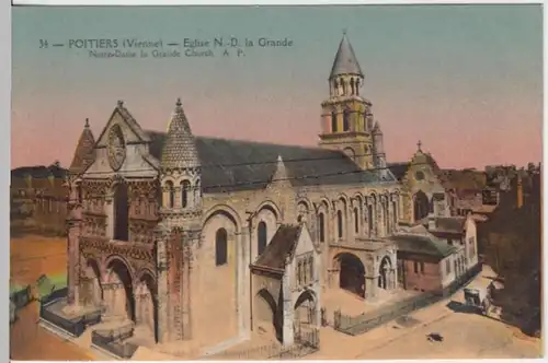 (7551) AK Poitiers, Notre-Dame la Grande, vor 1945