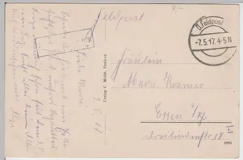 (53540) AK Bujancy, Park, Feldpost 1917