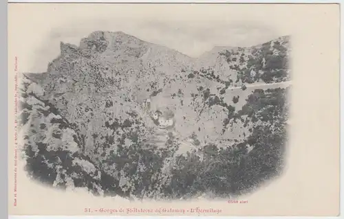 (53041) AK Gorges de Galamus, Grotte Saint-Antoine, L'Hermitage, vor 1905