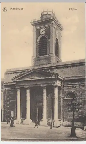 (5210) AK Maubeuge, Kirche, vor 1945