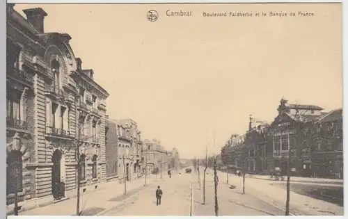 (4773) AK Cambrai, Boulevard Faidherbe, Bank von Frankreich, vor 1945