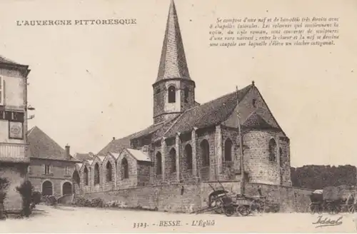 (41) AK Besse, Cantal, Kirche, vor 1945