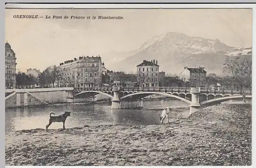 (30962) AK Grenoble, Französiche Brücke und Berg Moucherotte, 1911
