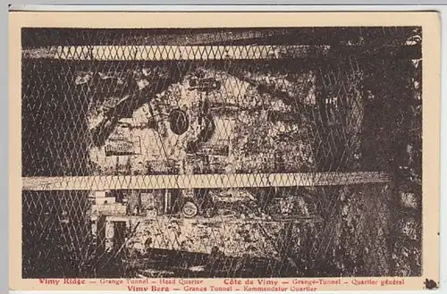 (21922) AK Vimy, Großer Tunnel, Kommandanturquartier, vor 1945