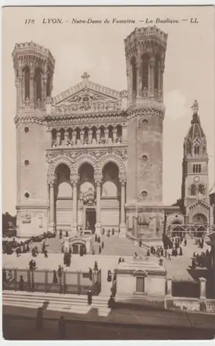 (2094) AK Lyon, Basilika Notre-Dame de Fourviere 1927