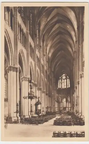 (2075) Foto AK Reims, Kathedrale, Inneres, vor 1945