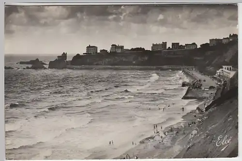 (19819) Foto AK Biarritz, Strand, vor 1945