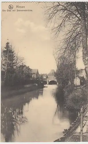(19663) AK Hirson, Oise, Steinerne Brücke, Feldpost 1916