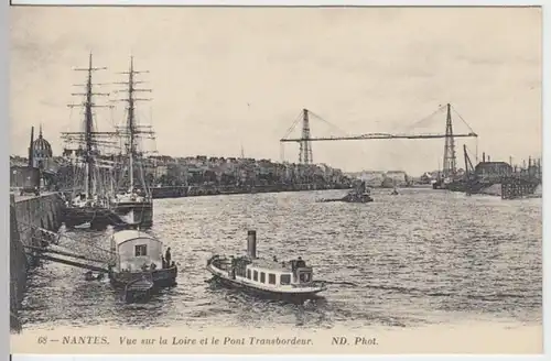 (15739) AK Nantes, Loire, Schiffe, Kranbrücke, vor 1945