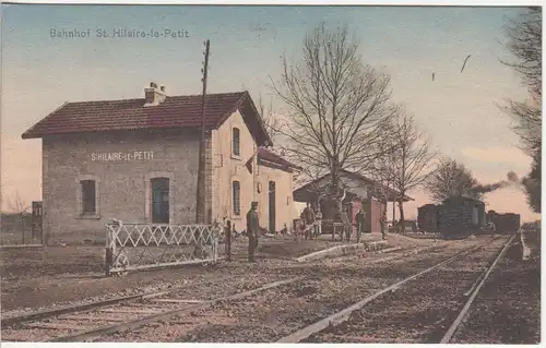 (113786) AK Bahnhof St. Hilaire le Petit, Feldpostkarte 1914-18