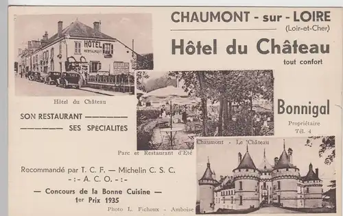 (108631) AK Chaumont-sur-Loire, Hôtel du Château, 1940