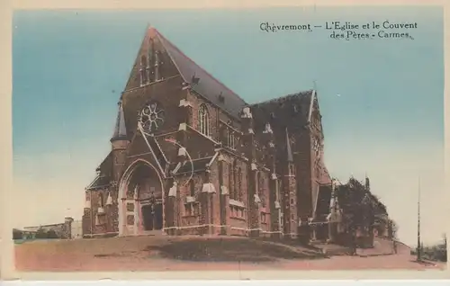 (108051) AK Chèvremont, L'Eglise et le Couvent des Pères Carmes, vor 1945