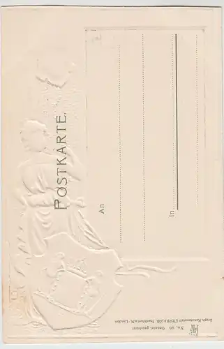 (96162) AK Frankfurt, Main, Dom, Wappen, Prägekarte, bis 1905