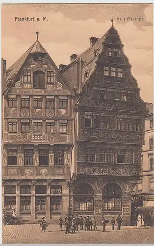 (96156) AK Frankfurt, Main, Haus Frauenstein, Salzhaus, vor 1945