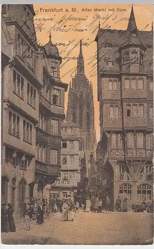(96149) AK Frankfurt, Main, Alter Markt, Dom 1921